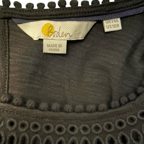 Boden Black Eyelet Mini Sheath Dress 100% Cotton. - Picture 5 of 6